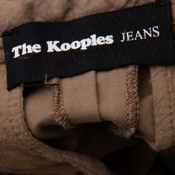 RRP €140 THE KOOPLES Trousers Size 46 / S Garment Dye Pleated Chain Cropped - Picture 8 of 13